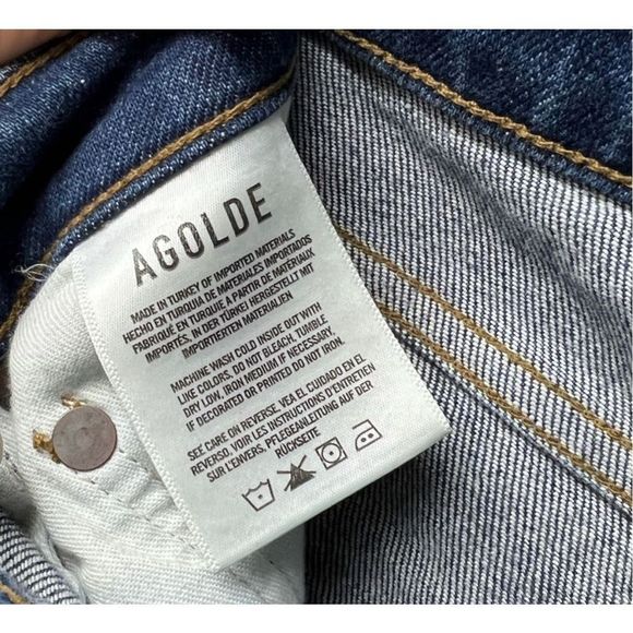 Agolde Nico High Rise Slim Jeans Fixation Size 24 - Picture 9 of 11